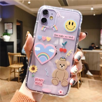Cute Bear Phone Case For iPhone 12 ..
