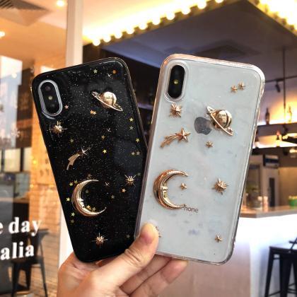Moon Space Soft Phone Case