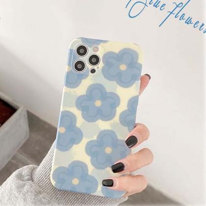 Blue Flower Silicone Phone Case 