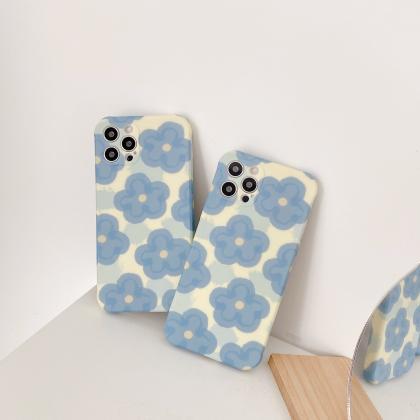 Blue Flower Silicone Phone Case 