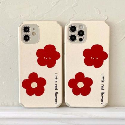 Red Flower Silicone Phone Case 