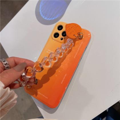 Gradient Hand Chain Silicone Phone Case