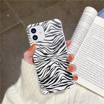 Black White Leopard Phone Case Anti-fall Invisible..
