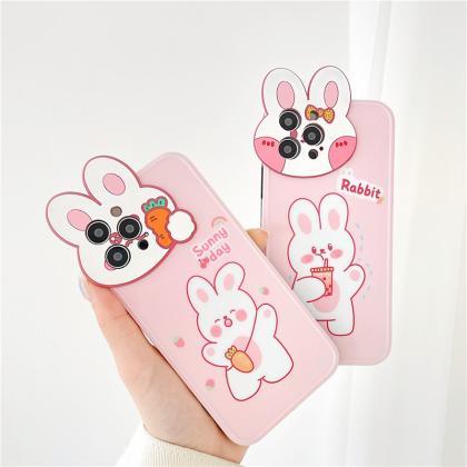 3d Lens Camera Protection Rabbit Silicone Phone..