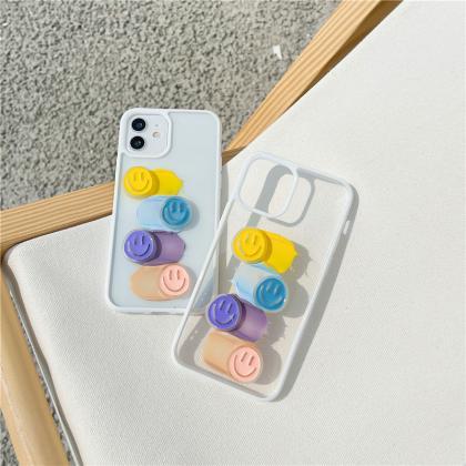 Rainbow Smile Clear Phone Case For Iphone 14 13 12..