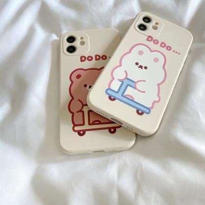 Rabbit Bear Silicone Phone Case For Iphone 14 13..