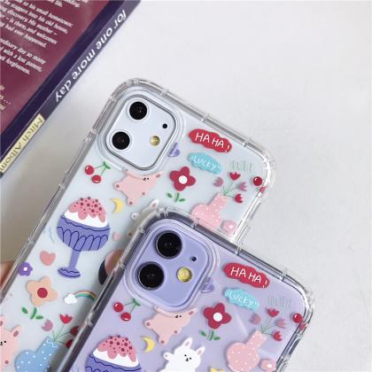 Creative Rabbit Soft Silicone Phone Case For..