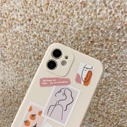 Artistic Lines Silicone Phone Case For Iphone 14..
