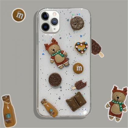 Creative Bear Soft Silicone Clear Phone Case For..