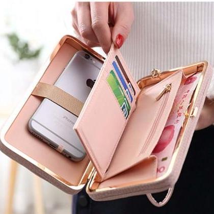 Cute Bowknot Wallet Ladies Handbag Day Clutch Bag