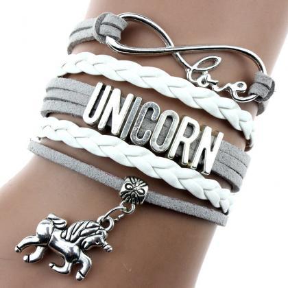 Handmade Unicorn Infinity Love Horse Charm..