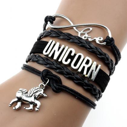 Handmade Unicorn Infinity Love Horse Charm..