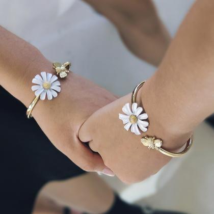 Daisy Flower Necklace,bracelet, Ring, Earrings