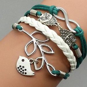 Infinity Owls & Love Bird Bracelet ..