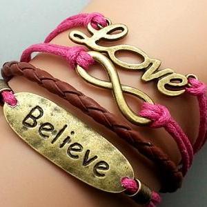Infinity believe & Love Bracelet Ch..