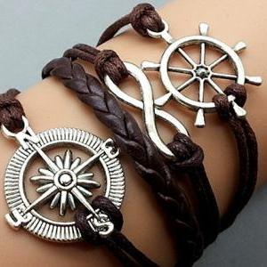 Compass Bracelet Infinity Bracelet ..