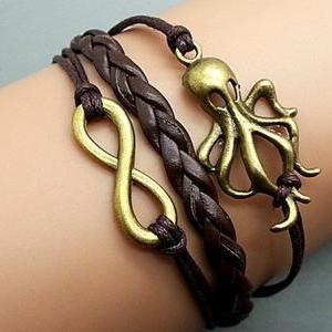 Infinity & Octopus Bracelet Charm B..