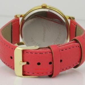 Leather Wrap Watch Women's Red..