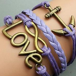 Cross Love & Anchor Bracelet Bronze..