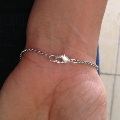 Silver Infinity Bracelet, Chain bra..