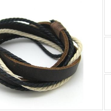 Leather Ropes Wrap Bracelet Women L..