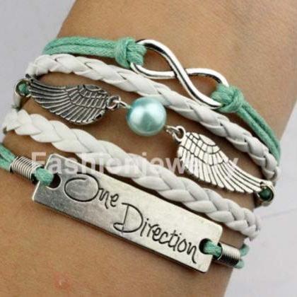 Infinity Bracelet,Wings with Pearl ..