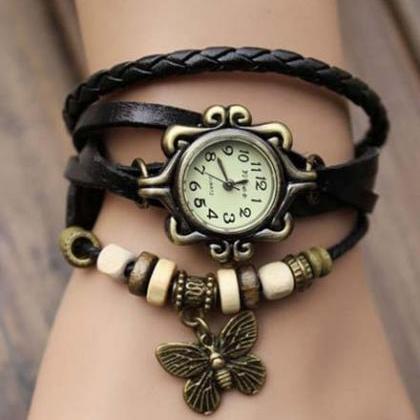 Fashion Butterfly Bracelet Watch Qu..