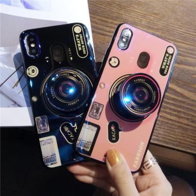 New Fashion 3D Camera Design Blue Ray Soft Case Cover for iPhone 6 6s 7 8 Plus X XS XR XS MAX