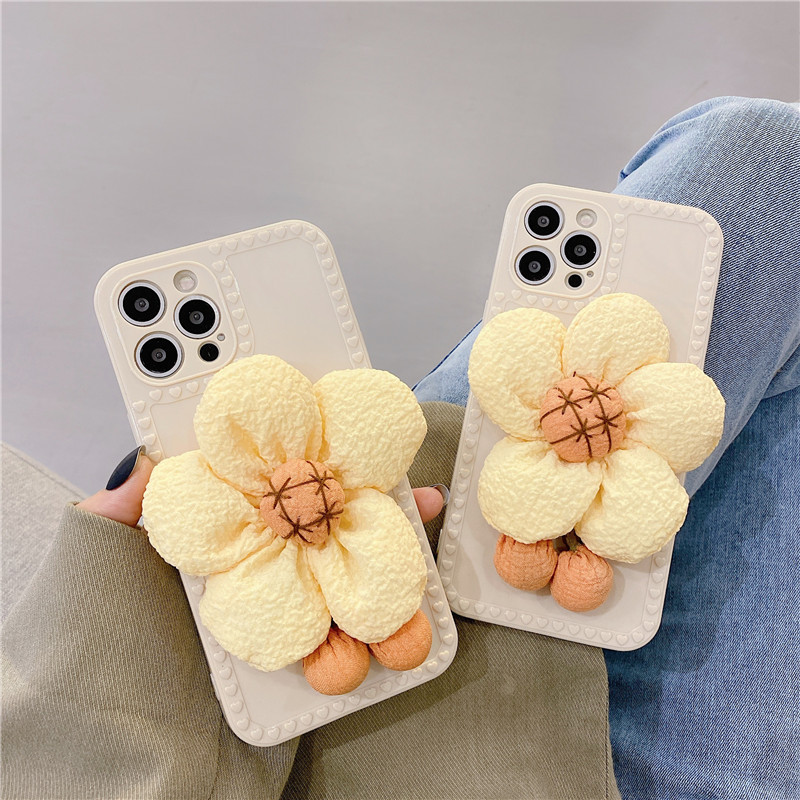 Lovely Big Flower Phone Case For iPhone 12 11 Pro Max XR XS Max X 6S 7 8 Plus