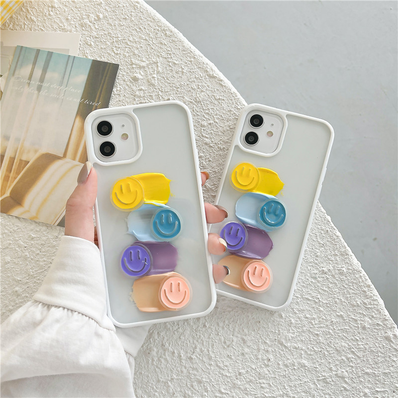 Rainbow Smile Clear Phone Case For Iphone 14 13 12 11 Pro Max Silicone Back Cover
