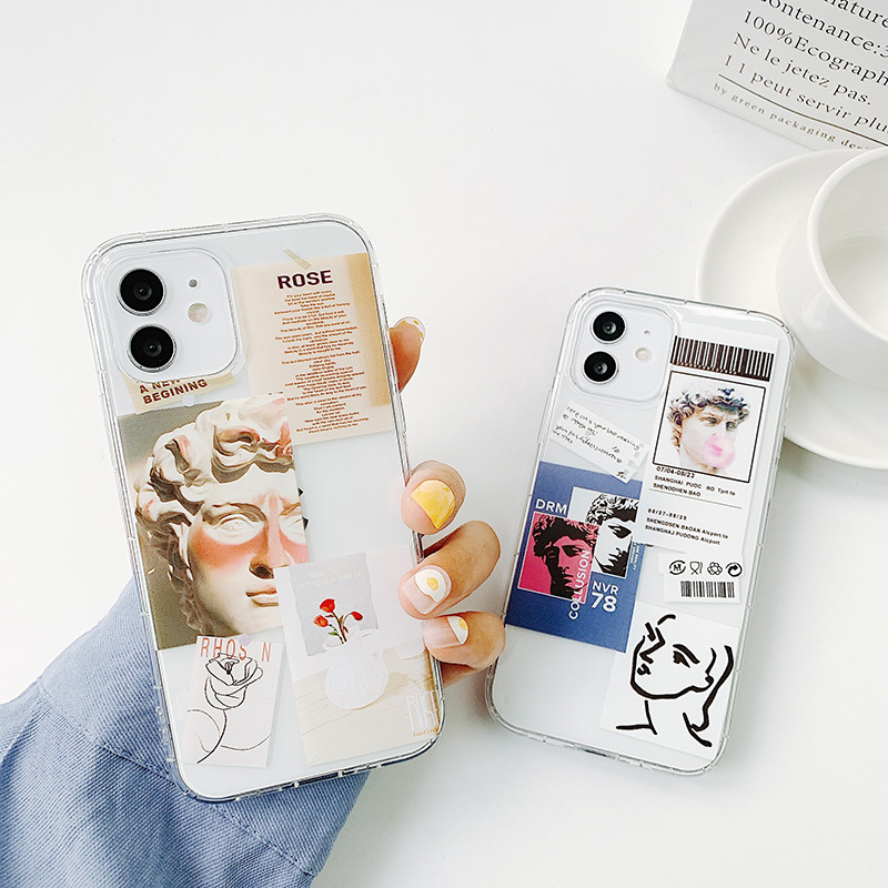 Art Illustration Soft Silicone Phone Case Iphone Cover