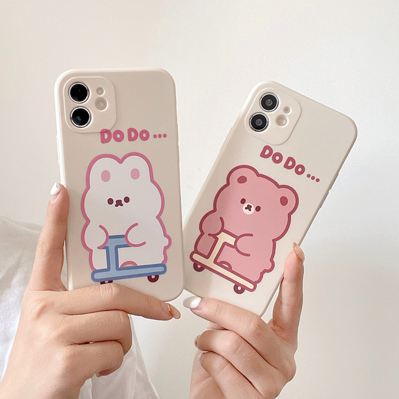 Rabbit Bear Silicone Phone Case For Iphone 14 13 12 11 Pro Max Xr X Xs Max