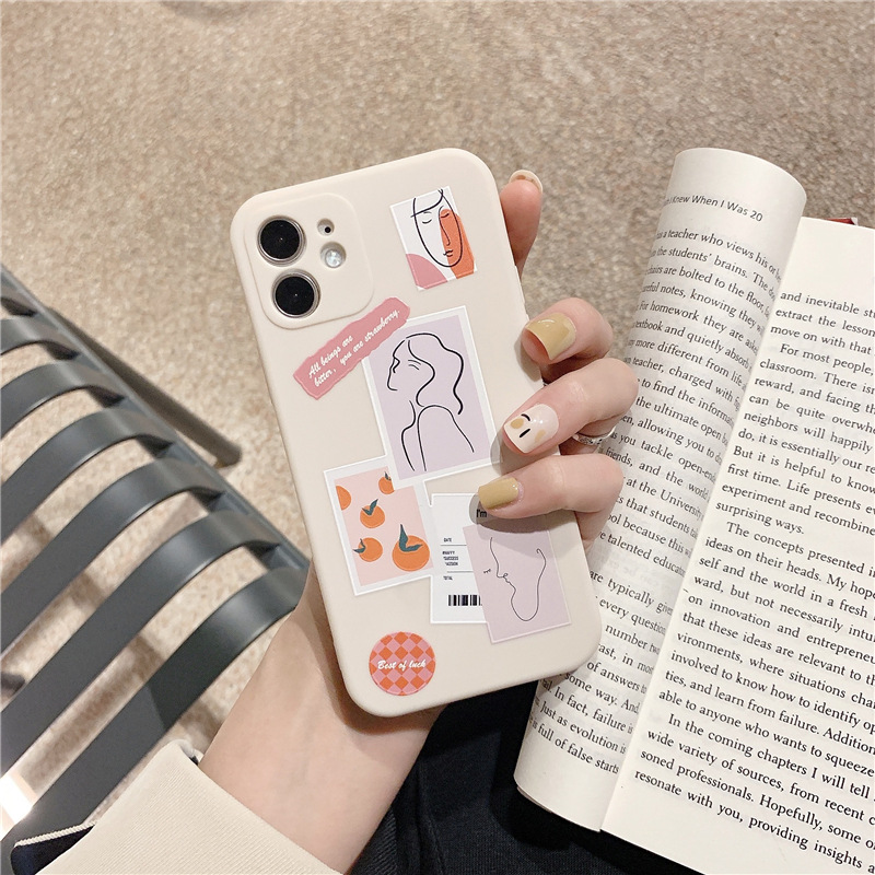 Artistic Lines Silicone Phone Case For Iphone 14 13 12 11 Pro Max Xr X Xs Max
