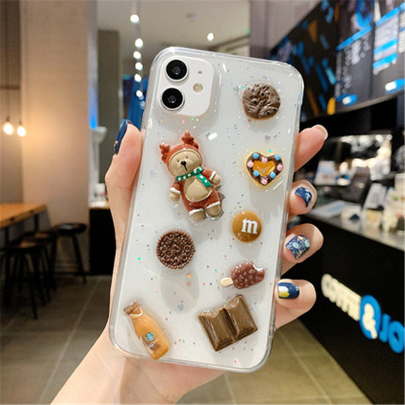 Creative Bear Soft Silicone Clear Phone Case For Iphone 11 12 13 14 Pro Max Xs Xr