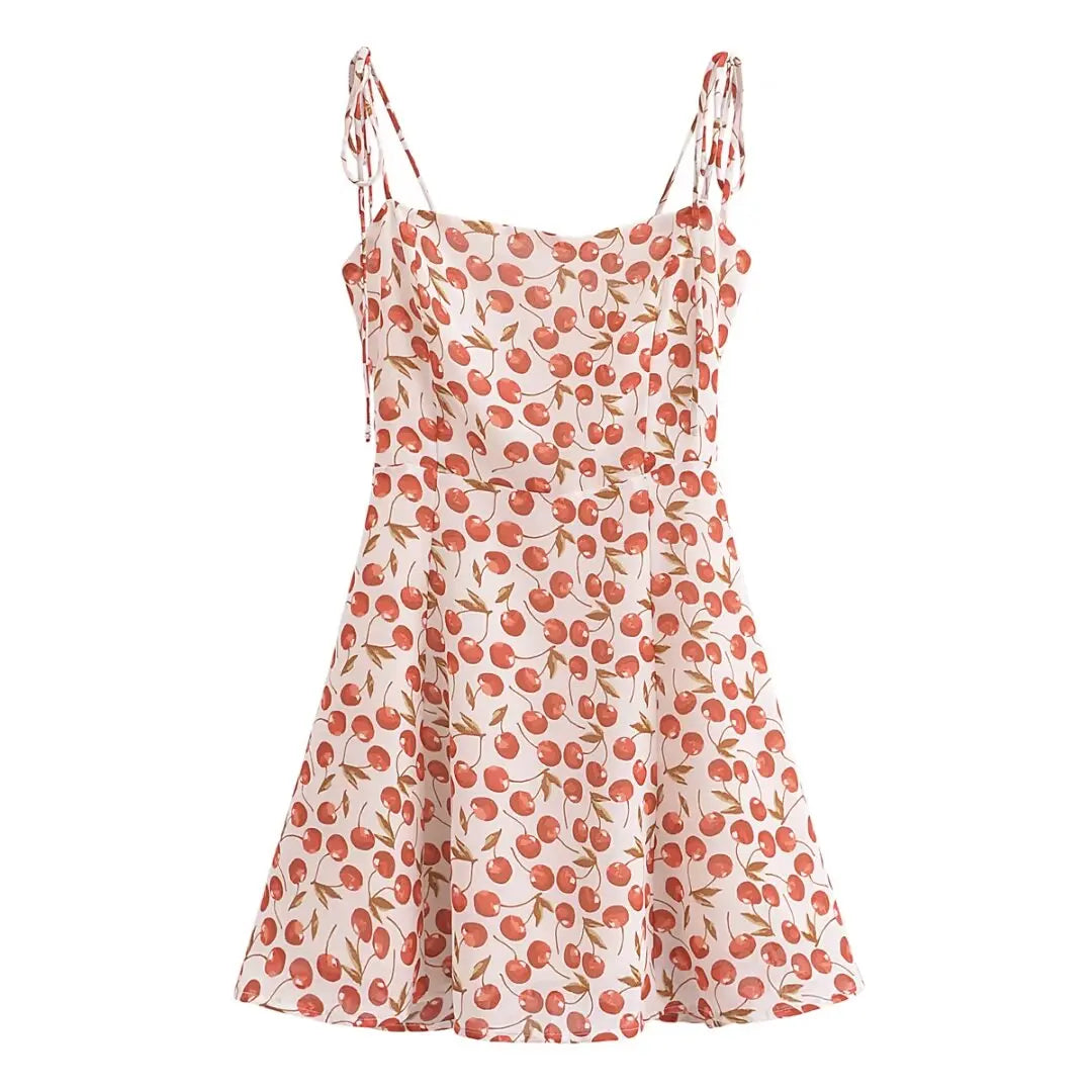 cherry print skater dress Cherry Print Skater Dress