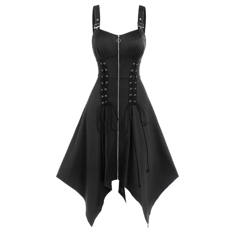 asymmetric cut dress Sleeveless Black Crispy Corset Gown And Asymmetrical Customized Floral –  Maryam Omaira AE main image 1