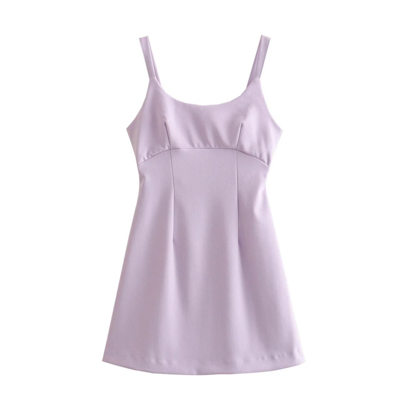 lavender satin mini dress Marbelle Purple Satin Mini Dress - US 4