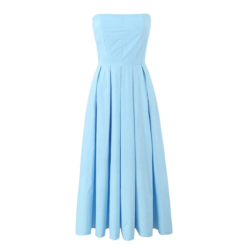 formal light blue maxi dress Sky Blue Corset Cutout Long Formal Dress with Slit, Sky Blue / Custom Size main image 0
