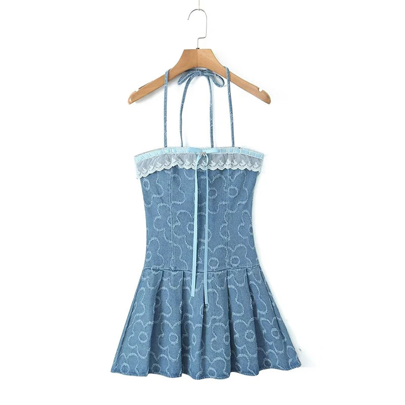 cotton halter dress Hadley Halter Dress in Organic Cotton | Emerald main image 0