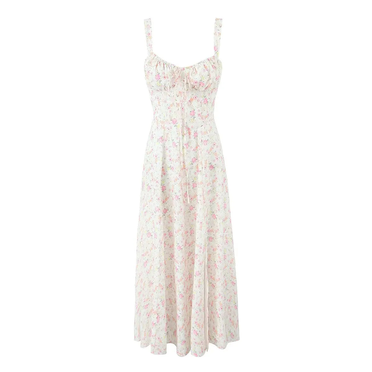 Anoush Flower Spaghetti Lace Up Maxi Dress main image 0