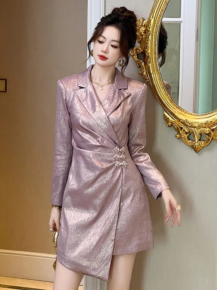 professional elegant dress Elegant Women's Sleeveless Front Zipper Commuter Dress with Round Neck –  Canary Houze main image 0