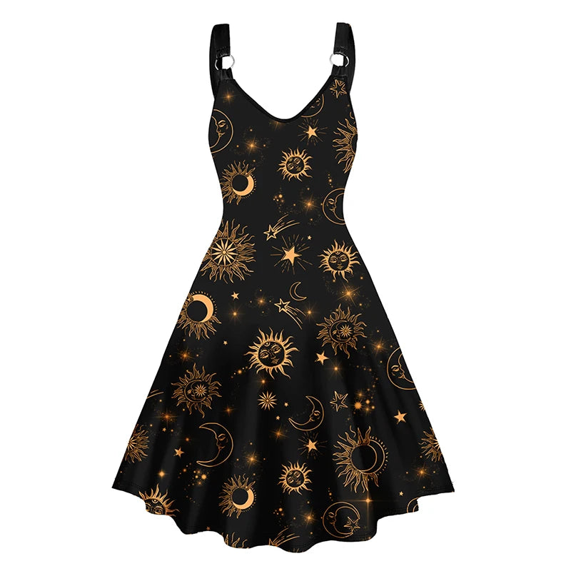 slim fit dress slacks Midnight Sun: The Velvet Gold-Embellished Gown main image 1