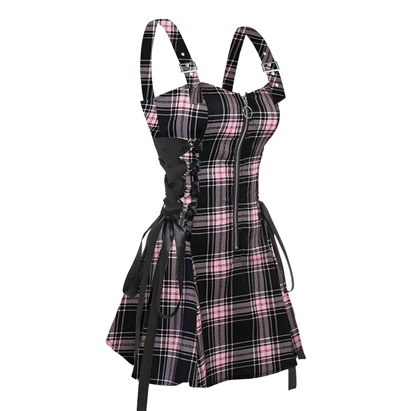 white christmas dresses Widow Ribbon Lace Up Corset Mini Dress With Tulle Hem main image 1