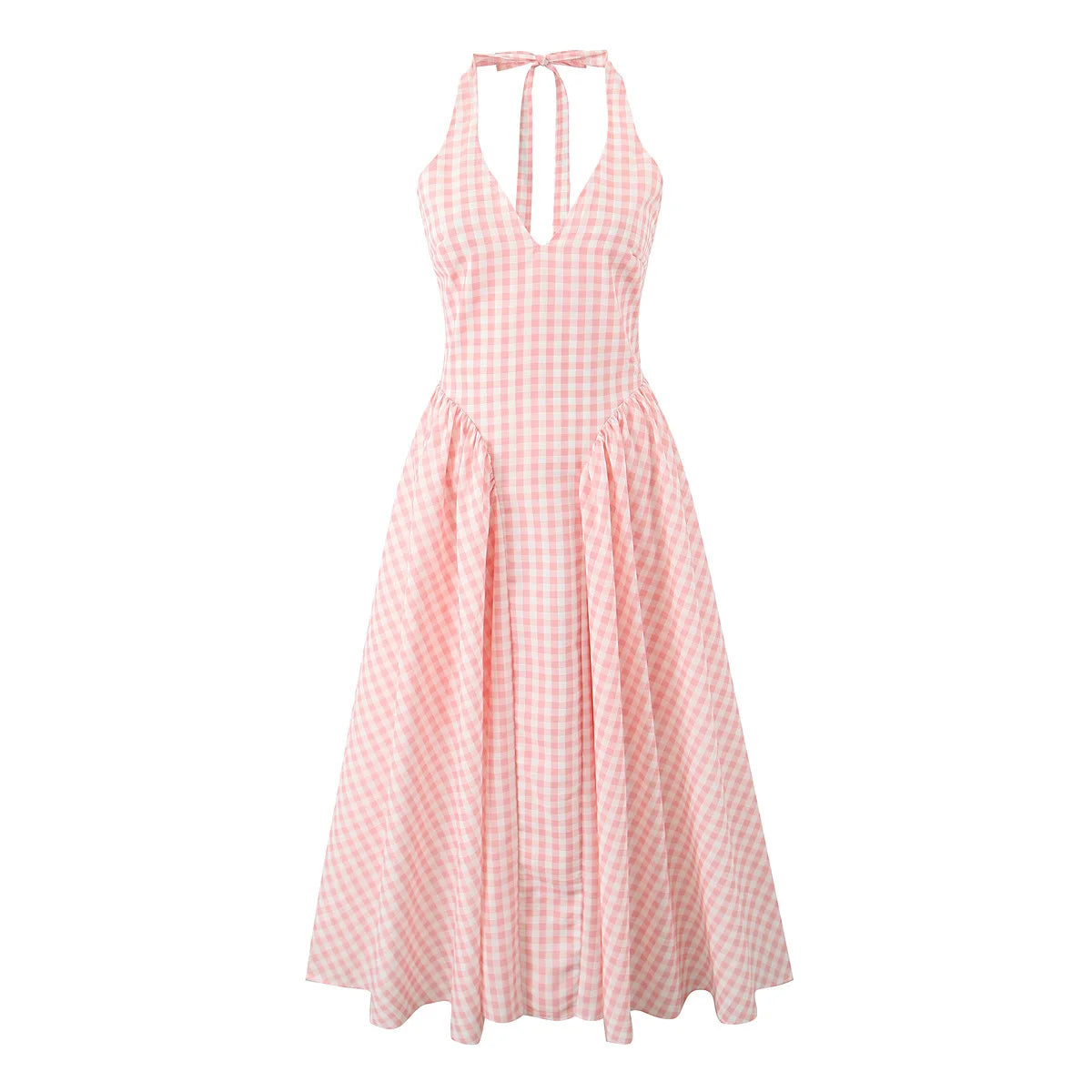 chinese dress ladies Sundress | Jade Dress Gingham Pink –