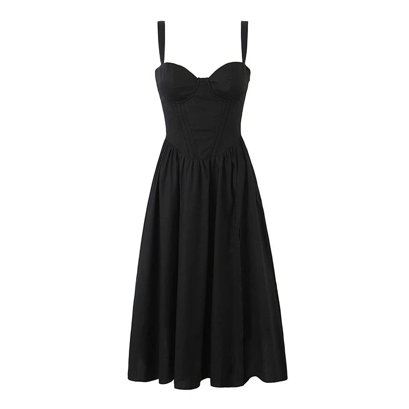 navy blue dress for baby girl Corseted Floral Dress 4 / Night Sky Multi main image 0