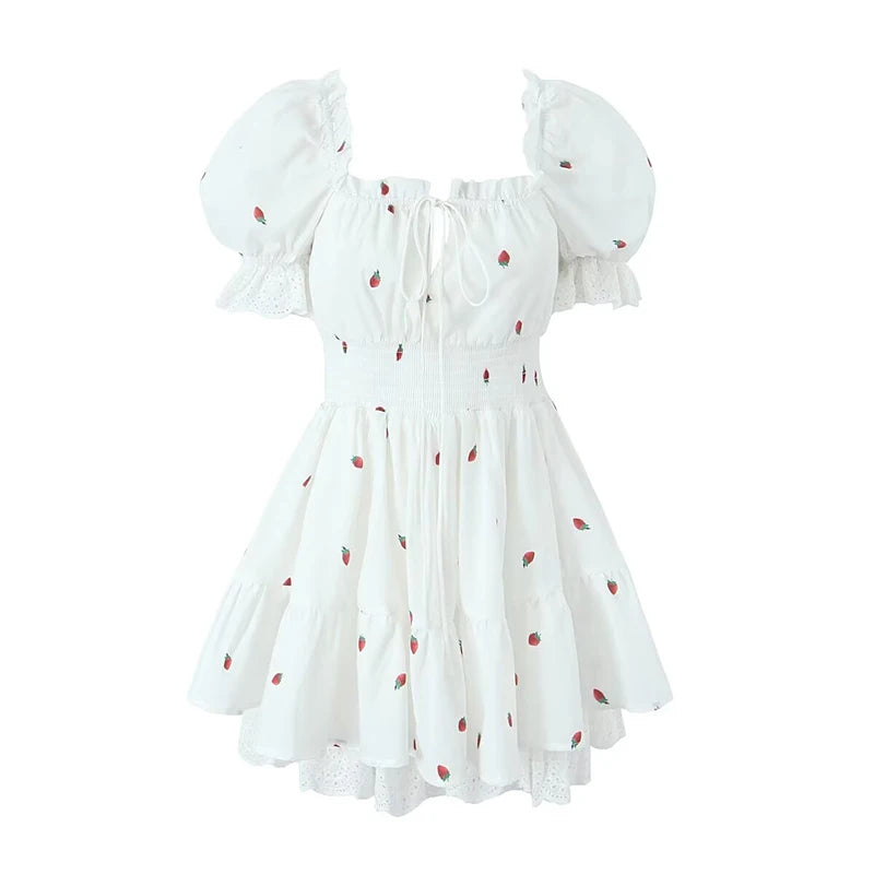 white polka dot dress off shoulder Endless Romance Off Shoulder Mini Dress
