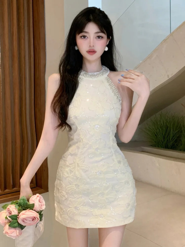 bodycon mini dress summer July White Knit Mini Dress - US 8 main image 0
