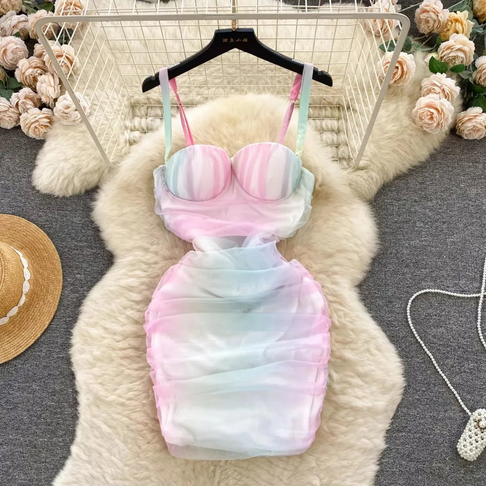 princess polly baby blue dress cross border womens shoulder strappy ruched bodycon main image 0
