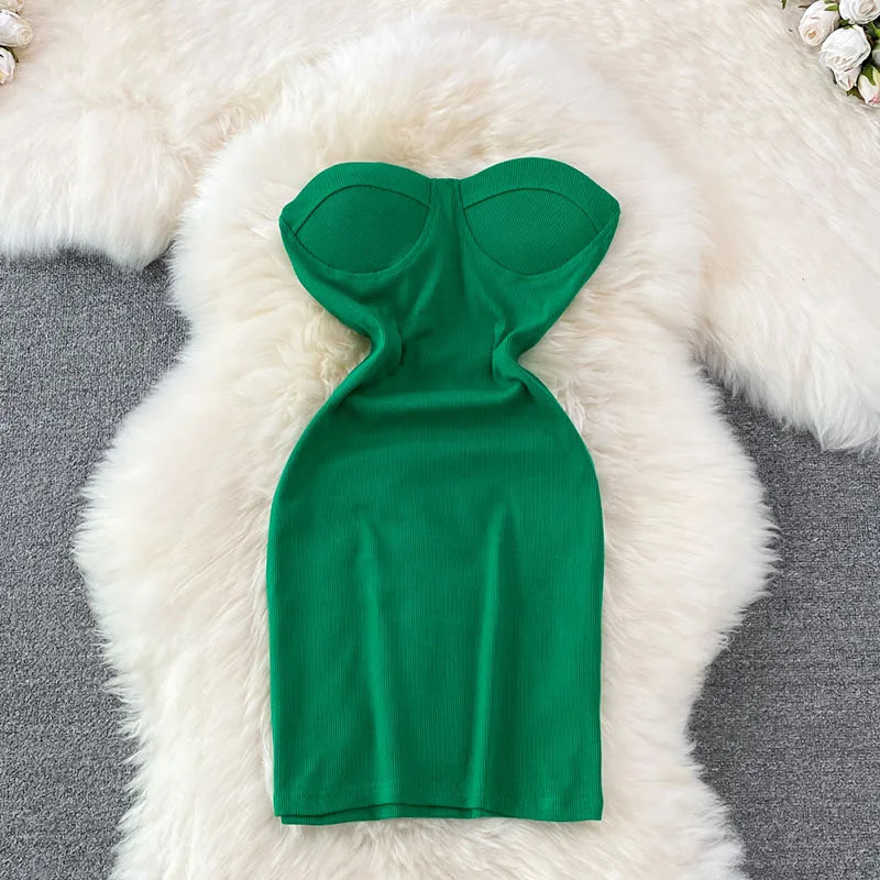 curved hem bodycon dress Patou main image 0