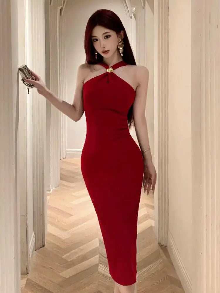 fitted lace wedding dress Amazon.com: BYDIVA Alluring Dazzling Red Deep V Halter Neck Open Back  Ruched Bodycon Dress Clubbing Parties Small : Clothing, Shoes & Jewelry